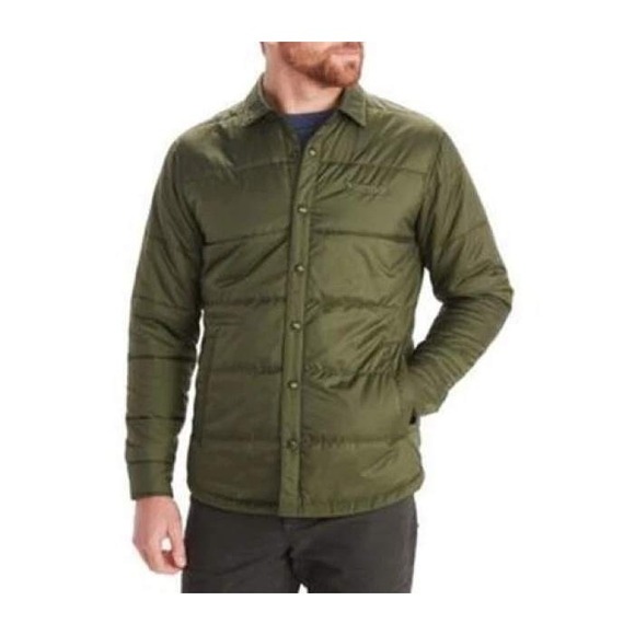 Marmot‎ Rye Jacket Men's L Nori Green Quilted Snap Lightweight NEW $120
